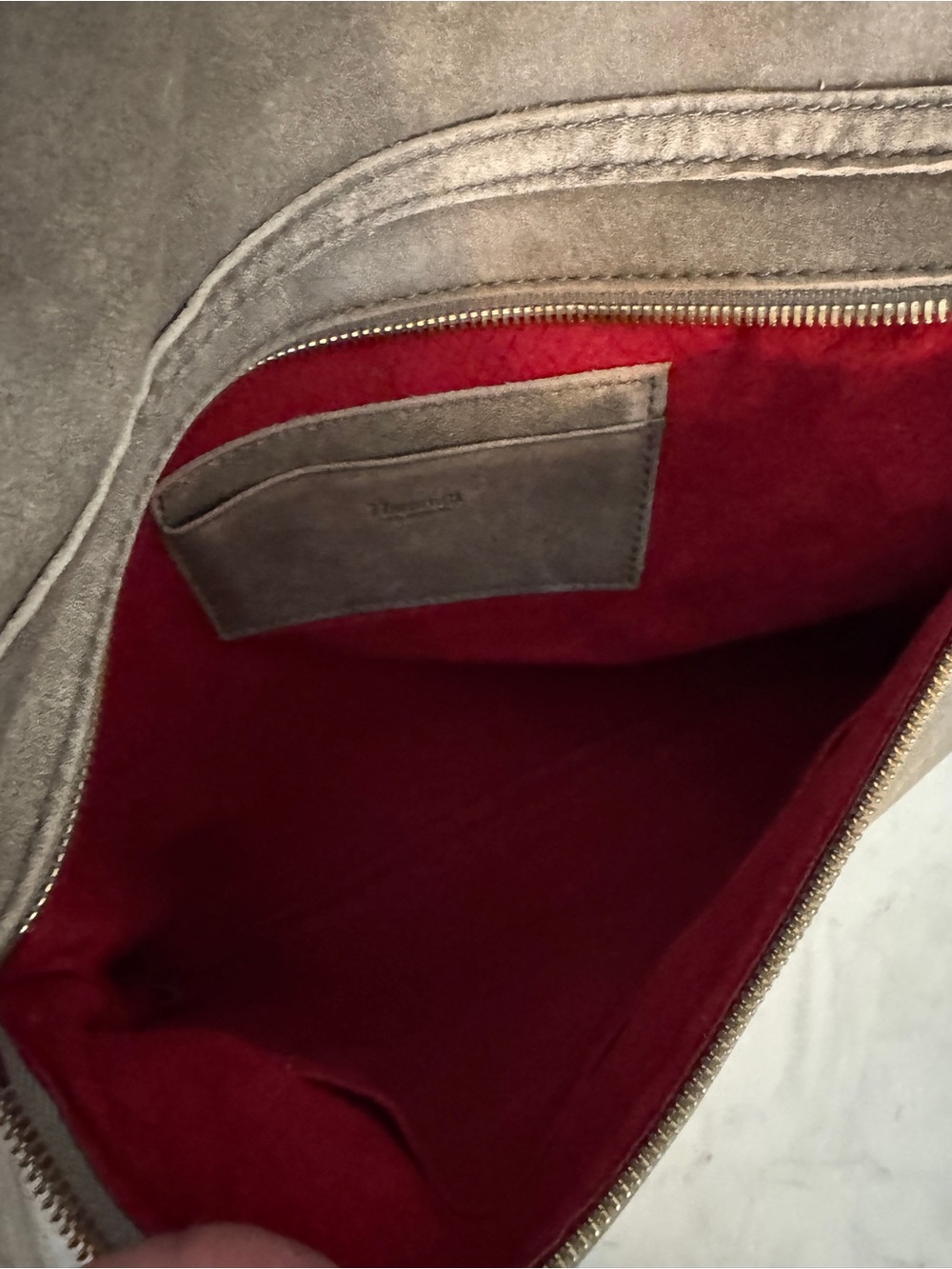 Hammitt Suede Crossbody with Gold Hardware - Picture 3 of 5